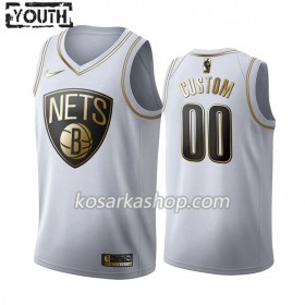 Dres Brooklyn Nets Prilagođeni Nike 2019-20 Bijela Golden Edition Swingman - Dječji